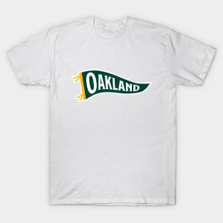 Oakland Pennant - White T-Shirt